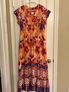 NWOT Anthropologie Maeve The Cassandra Maxi Dress in Extra Small